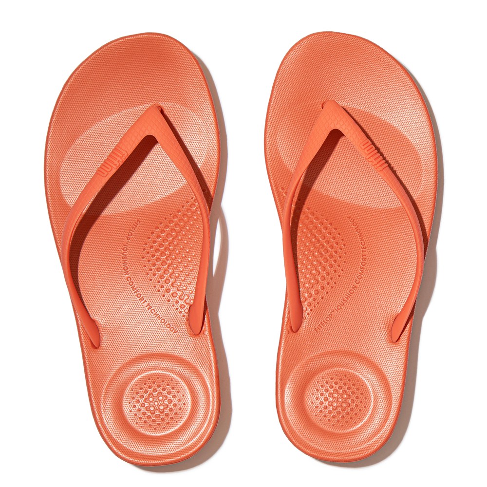 Fitflop Womens Flip-flops Coral Pink - Iqushion Ergonomic - TQ2785690